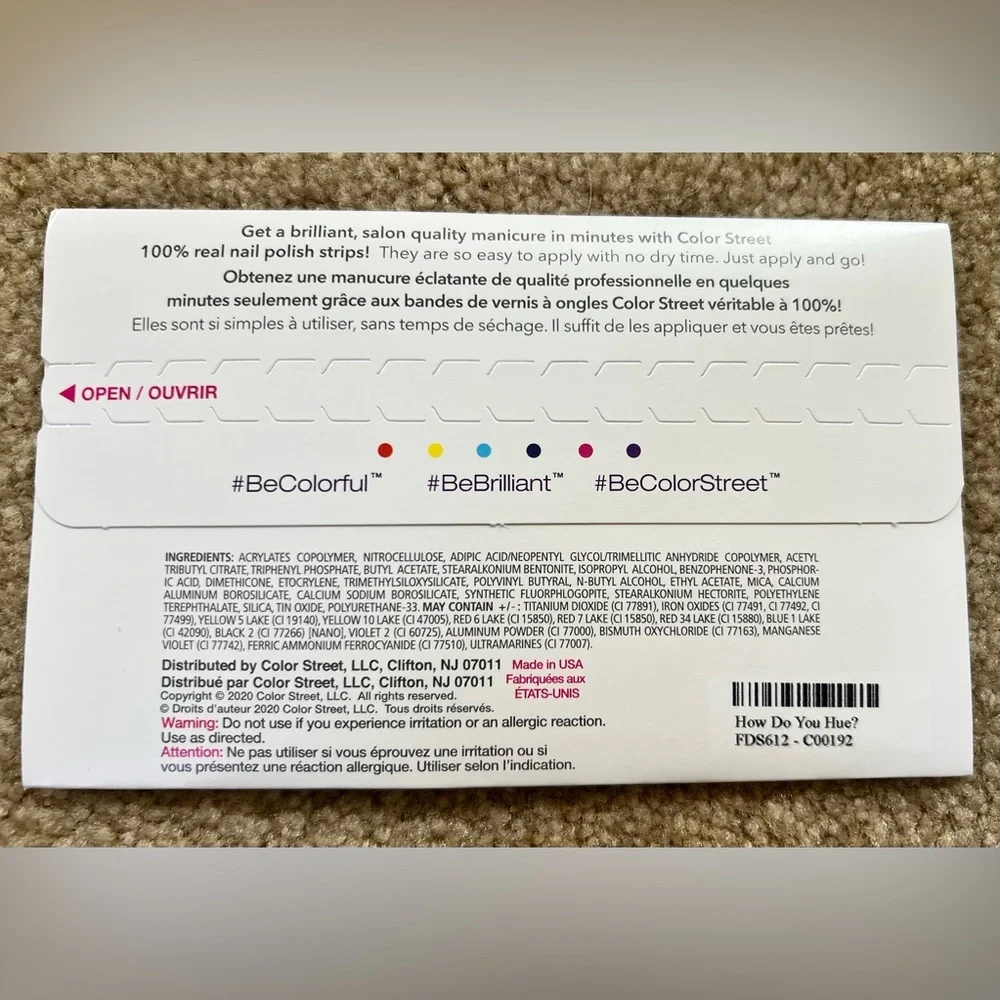 Unopened Color Street nail strips How Do You Hue?